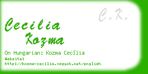 cecilia kozma business card